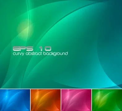 Curvy Abstract Background Stock Illustration