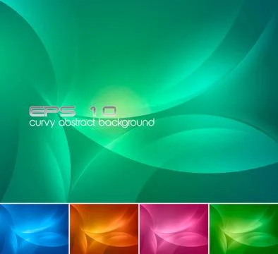 Curvy Abstract Background Stock Illustration