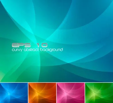 Curvy Abstract Background Stock Illustration