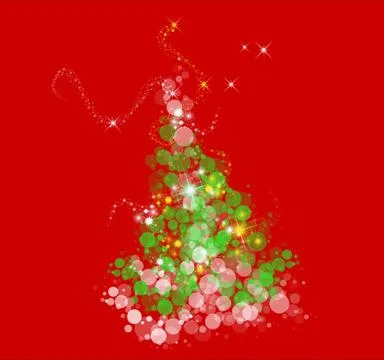 Curvy Christmas Tree  Stock Illustration