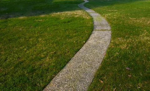 Curvy concrete path Stock Photos