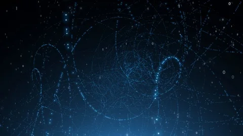 Curvy dotted lines cyberspace Vídeo Stock 102868368