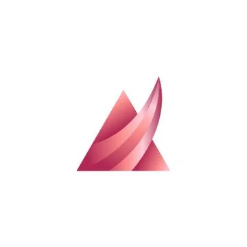 Curvy Gradient Creative Modern A Letter Logo Design with Modern Trendy Typogr Stock Illustration