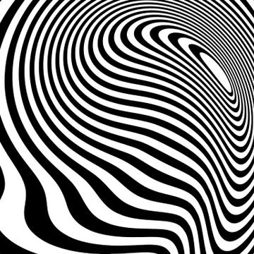 Curvy irregular dynamic lines. Abstract geometric pattern. イラスト素材