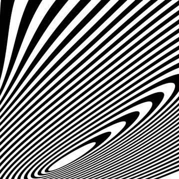 Curvy irregular dynamic lines. Abstract geometric pattern. Stock Illustration