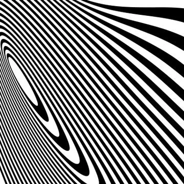 Curvy irregular dynamic lines. Abstract geometric pattern. Stock Illustration