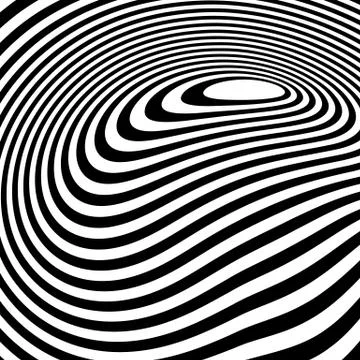 Curvy irregular dynamic lines. Abstract geometric pattern. イラスト素材