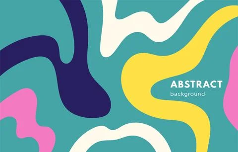 Curvy line. Organic blob pattern, fluid abstract shapes forms. Flat vector il Stock Illustration