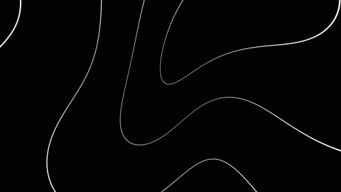 Curvy lines loop motion on black backgro... | Stock Video | Pond5