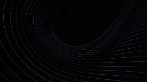 Curvy lines pattern seamless loop on black background Stock Footage 229847234