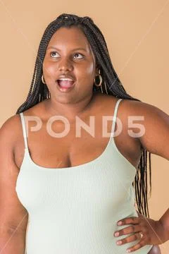 Photograph: Curvy plus size model. overweight body acceptance