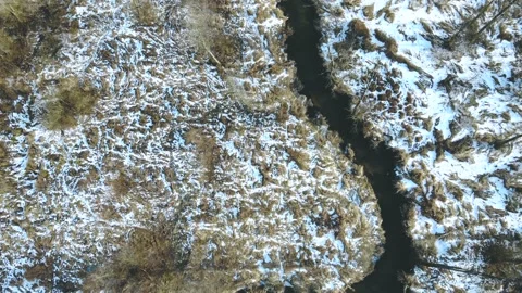 Curvy river from above Stock Footage 148078540