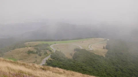 Curvy road on a mountainside Stock Footage 316463324