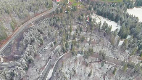 Curvy serpentine road Stock Footage 197062172