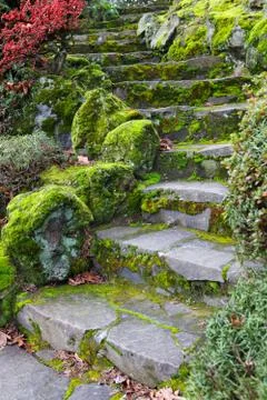 Curvy stone staircase Stock Photos