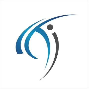 Curvy style design of initial T Letter T logo vector graphic element concept Stock Illustration