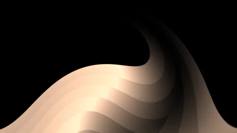 Curvy yellow gradient on white background texture. Abstract loopable 4k animated Stock Footage 243571933