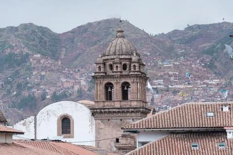 Cusco Cathedral Amidst Historic Peruvian Mountains Photos