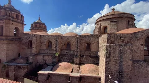 Cusco Cathedral is located on the Plaza de Armas Stock Footage 339318371