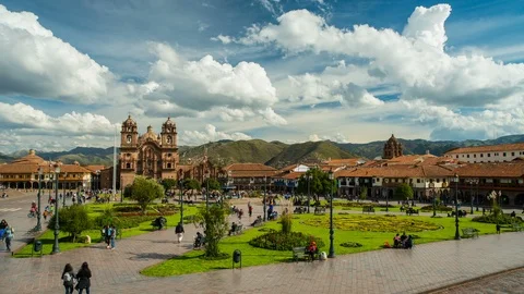 Cusco Central Square Stock-Footage 96807933