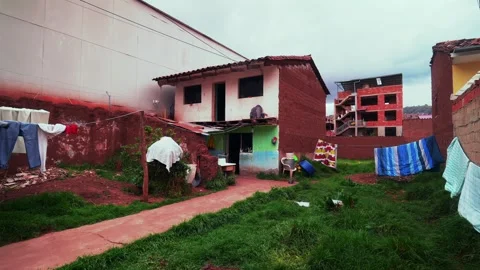 Cusco City of Cuzco mi casa local Peruvian neighborhood home building structure Vídeo Stock 344389449