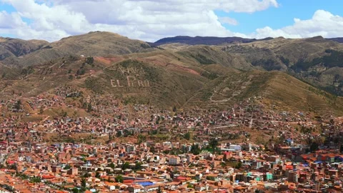 Cusco city of Cuzco Peru cityscape landscape rainy season sunny afternoon Stock Footage 340965697