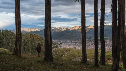 Cusco City day to night time lapse, Peru - South America Video stock 119401409
