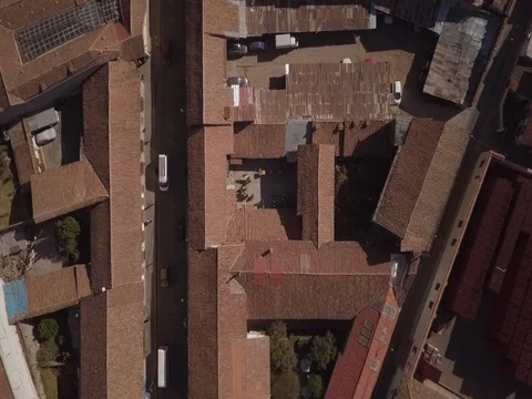 Cusco city streets from above Stock Footage 83293673