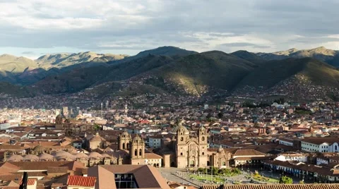 Cusco City Sunset Time Lapse 4K, Peru Video stock 56426225