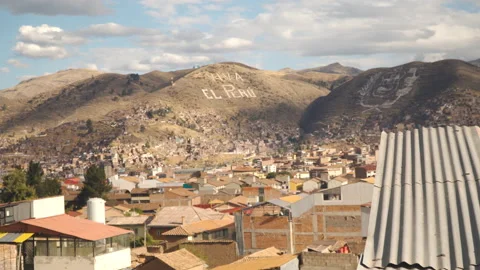 Cusco (Cuzco) city in southeastern Peru near the Urubamba Valley.  Stock Footage 162906549