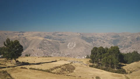 Cusco (Cuzco) city in southeastern Peru near the Urubamba Valley.  Stock Footage 162908359