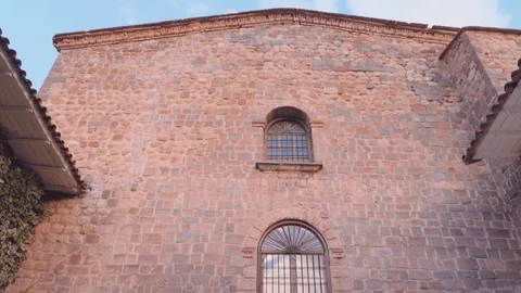 CUSCO, PERU - APRIL 2018: Remaining of and old Cloister located at Cusco in Peru Stock Footage 91400740