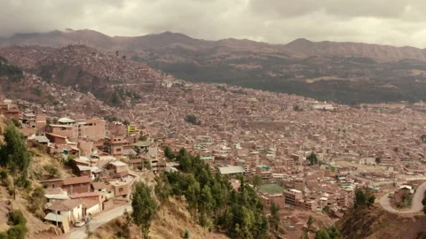 Cusco Peru Drone shot Stock Footage 164699530