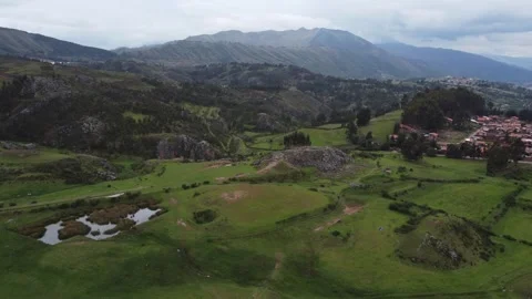 Cusco, peru, revealing ancient inca ruins in andes mountains Stock Footage 337807476