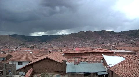 Cusco Peru wide time lapse Stock Footage 987017