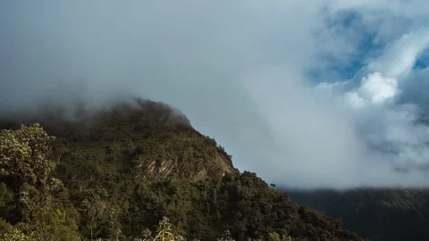 Cusco province roadside mountain time lapse, Peru - South America Video stock 127593211