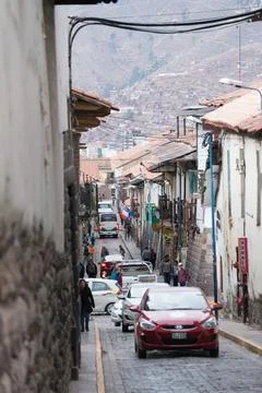 Cusco, Provincia de Cusco, Peru - October 16, 2018: Cusco Street Scene - Daily Stock Photos