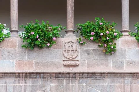 Cusco, Provincia de Cusco, Peru - October 17, 2018: Coricancha Temple Detail - Фото