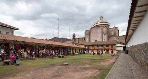 Cusco, Provincia de Cusco, Peru - October 16, 2018: Cusco Market Square, Peru - Stock Photos