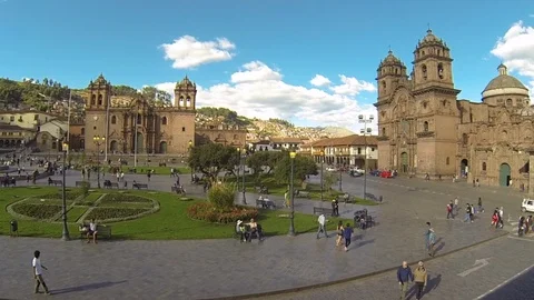 Cusco Square Stock Footage 87748335