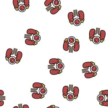 Cushing cortisol syndrome vector seamless pattern Stock Illustration