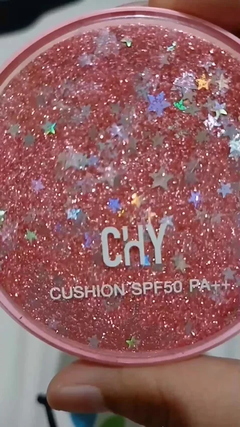Cushion Glitter make up beautiful Stock Footage 267337591