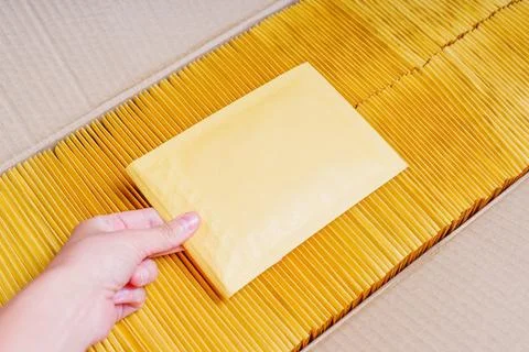 Cushioned Mailers Quality Control 스톡 사진