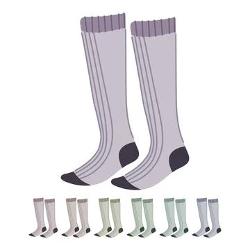 Cushioned socks soccer vector cartoon graphic Stock Illustration