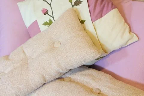 Cushions on a sofa Stock Photos