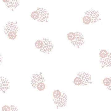 Custard apple fruit glyph vector seamless pattern Stockillustratie