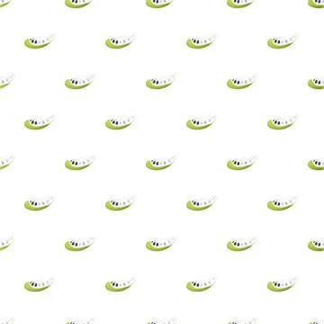 Custard apple fruit slices seamless pattern repeating Illustrazione stock