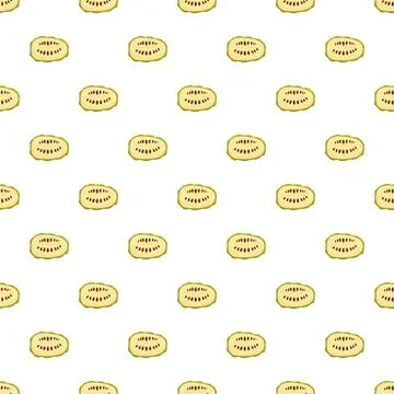 Custard apple fruit slices seamless pattern illustration Illustrazione stock