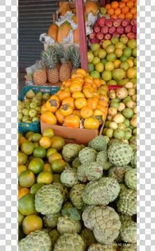 The custard apple view in the mart Stock Photos