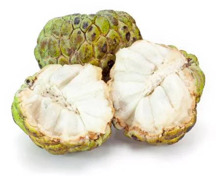 Custard apple on white background Stock Photos